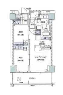 ザ・レジデンス四谷アベニュー【3階】の間取り