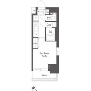 SS.FLAT北品川【6階】の間取り