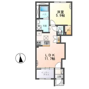 グラン フェリシア(Grand Felicia)【1階】の間取り