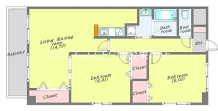 シンフォニー柏木【7階】の間取り