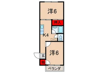 サンハイツ千川【2階】の間取り