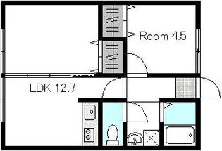 西之町コーポ【1階】の間取り