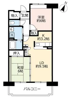 UR津田北町【4階】の間取り