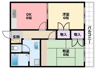 プチメゾン横谷【1階】の間取り