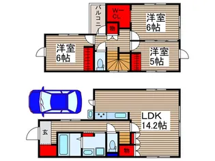 埼玉県川口市北園町【一戸建】の間取り