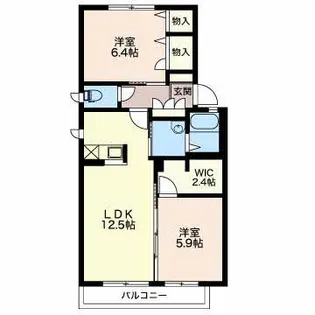 アニマルワンB【2階】の間取り