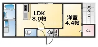 エムグレース神戸湊川【3階】の間取り