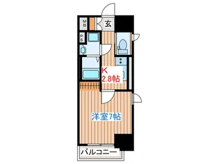 Brighton East【4階】の間取り