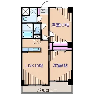サンモール城郷【4階】の間取り