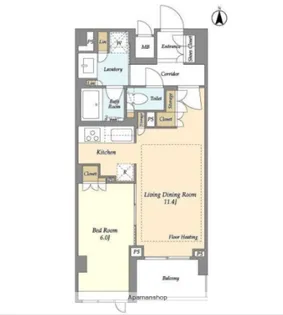 東京都新宿区四谷4【マンション】の間取り