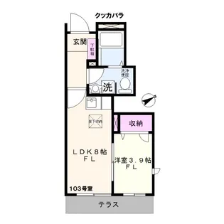 埼玉県川口市南鳩ヶ谷4【アパート】の間取り