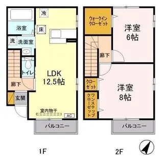 グランデフラワーB棟の間取り