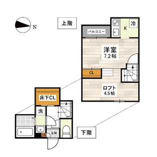 ADC京町Raco【1階】の間取り
