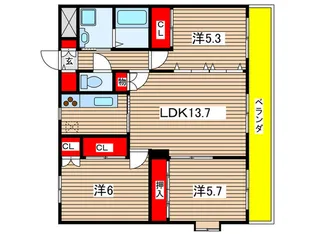 第5森下ビル【3階】の間取り