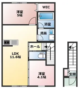 PEACE BOXはれまちB【2階】の間取り