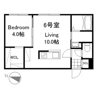 リーサ苗穂駅前【5階】の間取り