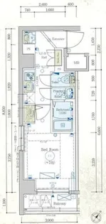 エステムコート新横浜グランデ【1階】の間取り