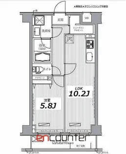 メゾンカルム西新宿【2階】の間取り