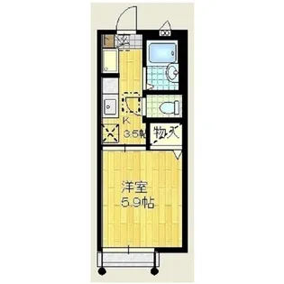アドニス新川崎【2階】の間取り