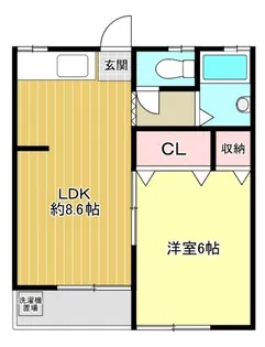 第一かつら荘【1階】の間取り