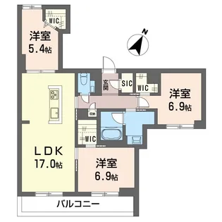 リラフォート(2月末完成予定)【3階】の間取り