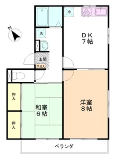 メゾンウェルテ【1階】の間取り
