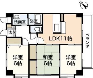 サンクチュアリ緑井【5階】の間取り