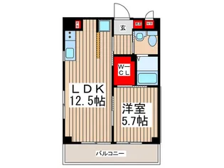 Aera市川II【1階】の間取り