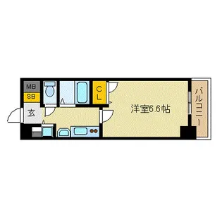 プレサンス本町プライム【9階】の間取り