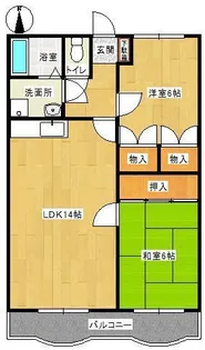 ラ・ベルジューレ【3階】の間取り