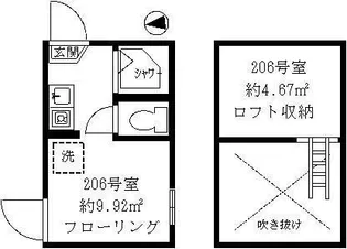 ティ・アーモサンセット【2階】の間取り