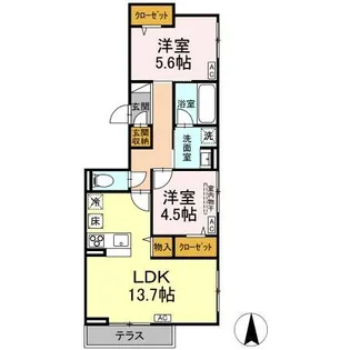 D-comodo小金井貫井北町【1階】の間取り