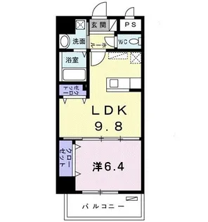 コーラルストーン泊【6階】の間取り