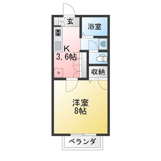 メゾン・クレアデルーネ【1階】の間取り