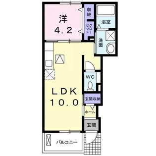 プラシードI【1階】の間取り