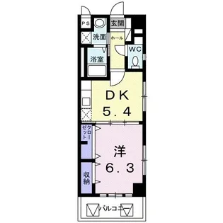 スカイオーシャンフェリス【7階】の間取り