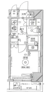 リクレイシア菊川【5階】の間取り