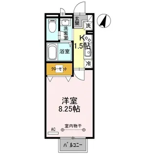 グランモアI【1階】の間取り