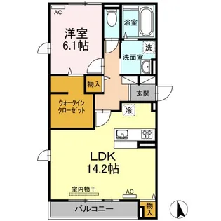 レセンテBB【3階】の間取り