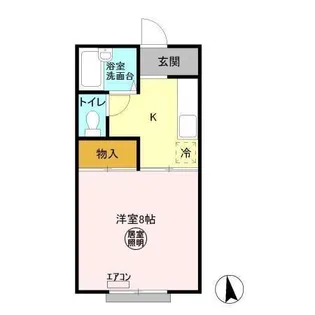 グリーンウッドハイツB【2階】の間取り