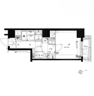 メイクスデザイン東新宿【8階】の間取り