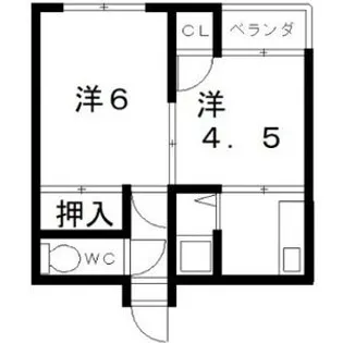 サンシャイン東住吉D棟【3階】の間取り