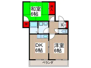 メゾンしろうま【2階】の間取り