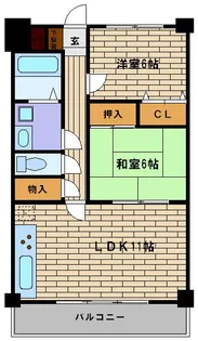 マンションアムール【2階】の間取り