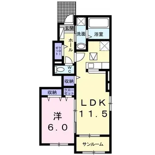 アルコ イーリス II【1階】の間取り