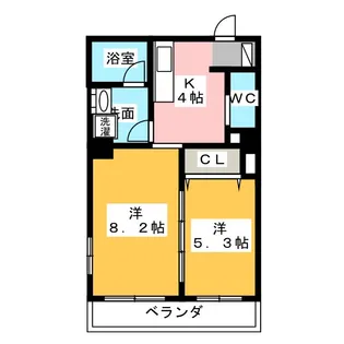 コーキャス南町【6階】の間取り