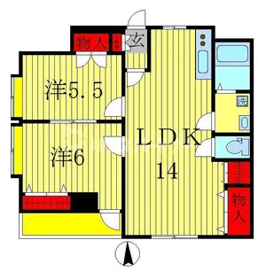 フォンテーヌ市川【3階】の間取り