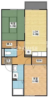 ウエストII【1階】の間取り