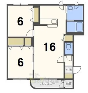トレイル白石【4階】の間取り