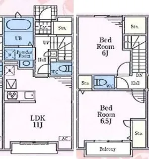 アルメールヤマチュウA棟の間取り